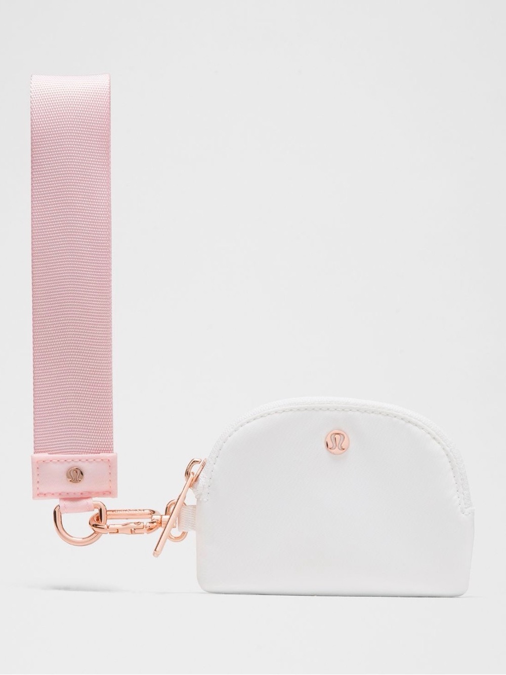 lululemon athletica White Coin Pouch with Pink Strap